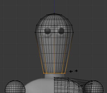 Rétrécir la base du cou pour obtenir une forme conique
