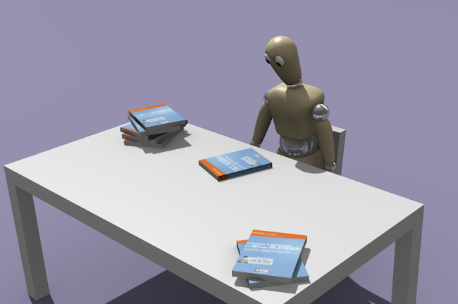 Scotty découvre les livres Blender…
