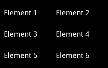 Les éléments sont placés sur une grille