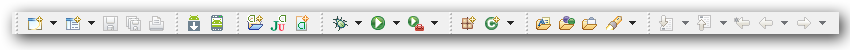 La barre d'outils d'Eclipse