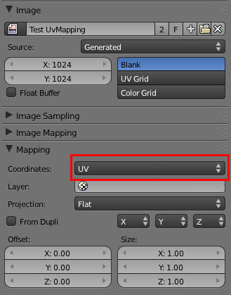 Pour finir, choisissez UV dans l'onglet Mapping