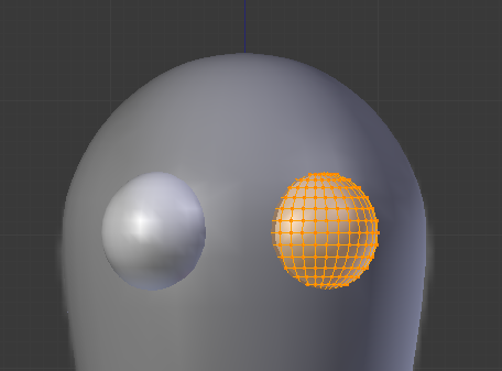 Ajoutez une sphère blanche sur le visage