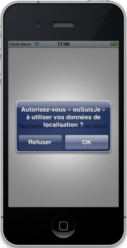 Une boîte de dialogue s'affiche dans le simulateur