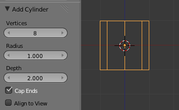Ajouter un nouveau cylindre avec ces paramètres