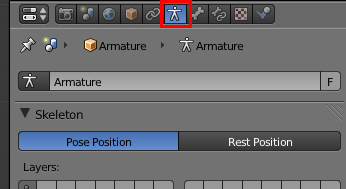 Paramétrez votre armature depuis le menu Object Data