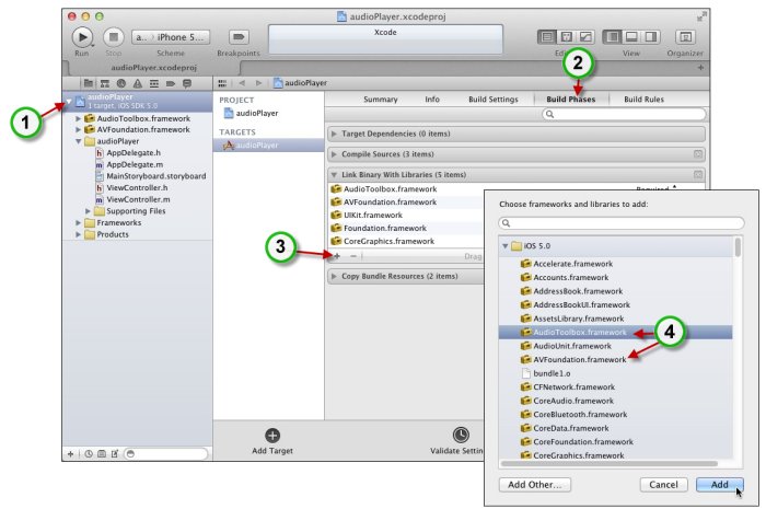 Ajoutez les deux frameworks