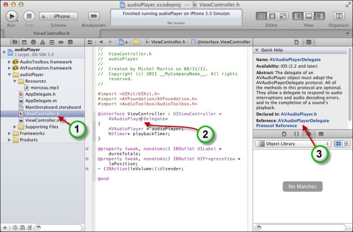 Trouver la méthode audioPlayerDidFinishPlaying