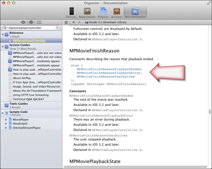 Les différentes valeurs possibles pour la clé