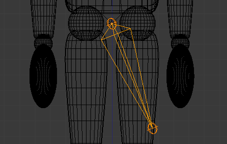 Extrudez l'os vers le genou pour former la cuisse