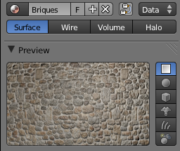 La prévisualisation du matériau