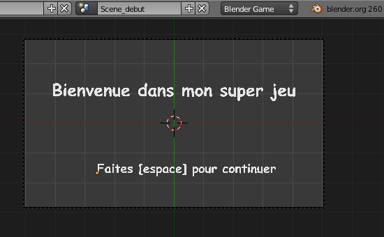 Ajoutez un texte de bienvenue