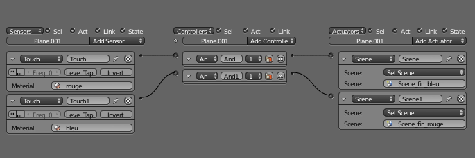 Ajoutez une autre brique logique pour changer de scène en cas de victoire du joueur rouge