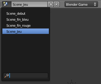 La liste de toutes les scènes que contient notre jeu