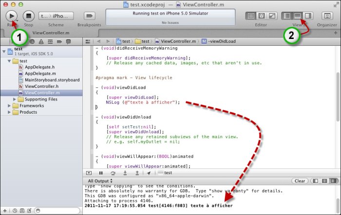 Le texte est bien affiché