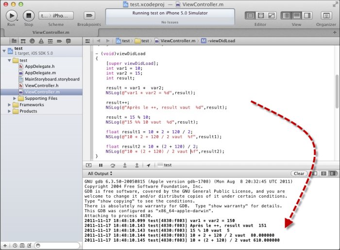 Les résultats sont bien affichés et sont corrects