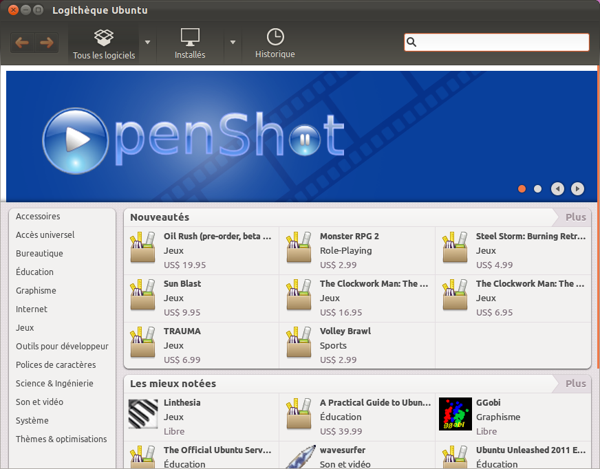 La logitèque Ubuntu