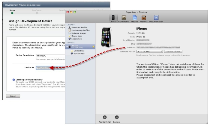 Copiez-collez l'identifiant