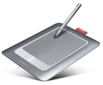 Une tablette graphique et son stylet