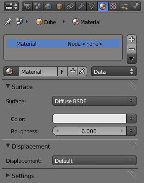 Le menu des matériaux a également évolué