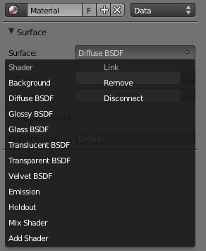 Le panel des matériaux pré-réglés