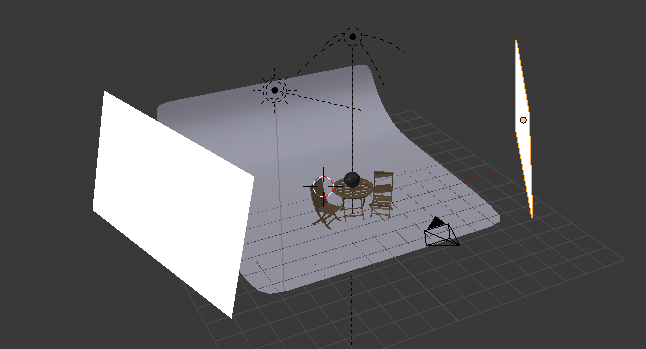 Placer des rectangles blancs autour de la scène