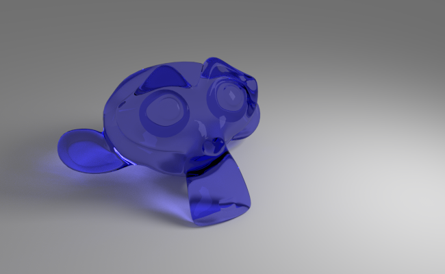 Suzanne transparente avec Glass