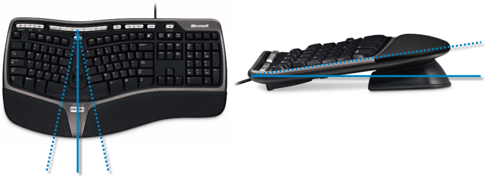 Le clavier ergonomique de l'un de vos serviteurs