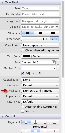 Pour afficher un clavier numérique