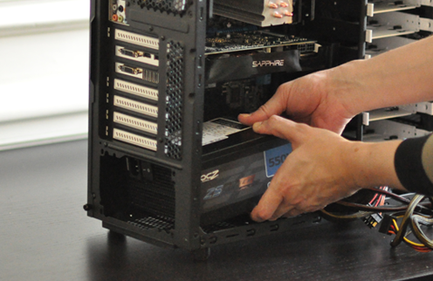 Positionnement du bloc d’alimentation