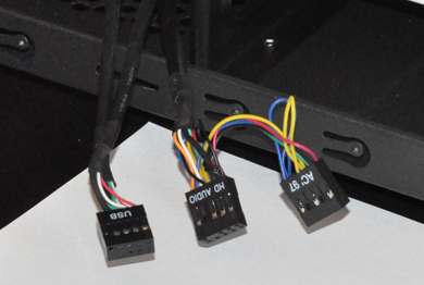 Connecteurs Audio et USB de façade