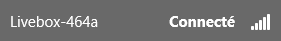 Mention Connecté dans la liste des réseaux