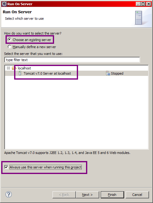 Mise en place de Tomcat - Étape 7