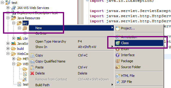 Mise en place d'un bean sous Eclipse - Étape 1