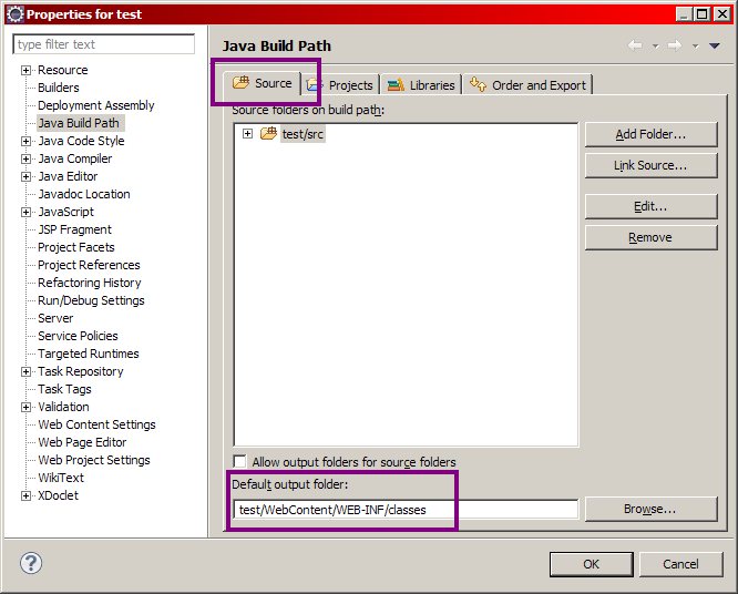 Configuration du build path d'un projet sous Eclipse - Étape 2