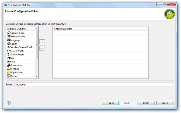 Cette fenêtre vous permet de choisir des quantificateurs pour votre ressource