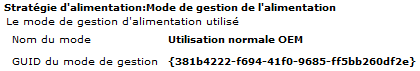 Exemple d'information dans le rapport énergétique