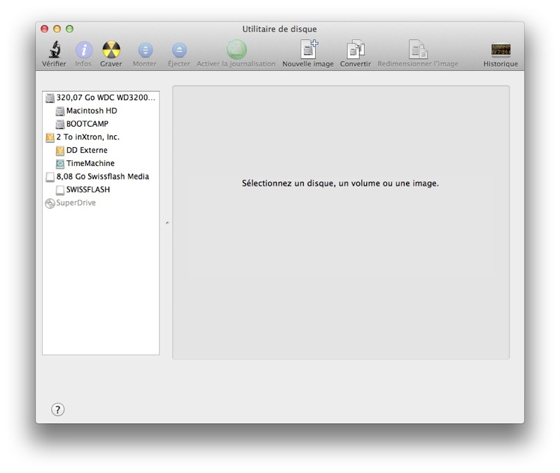 L'utilitaire de disques