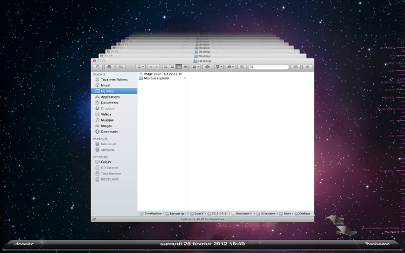 Naviguer dans Time Machine
