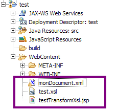 Arborescence sous Eclipse avec XSLT.