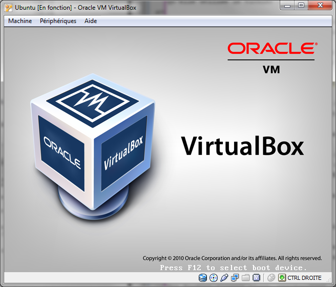 Lancement de la machine virtuelle