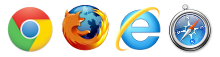 Les icônes des navigateurs web les plus répandus