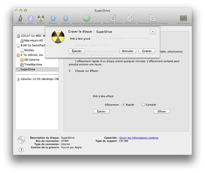 Graver un CD pour Lubuntu
