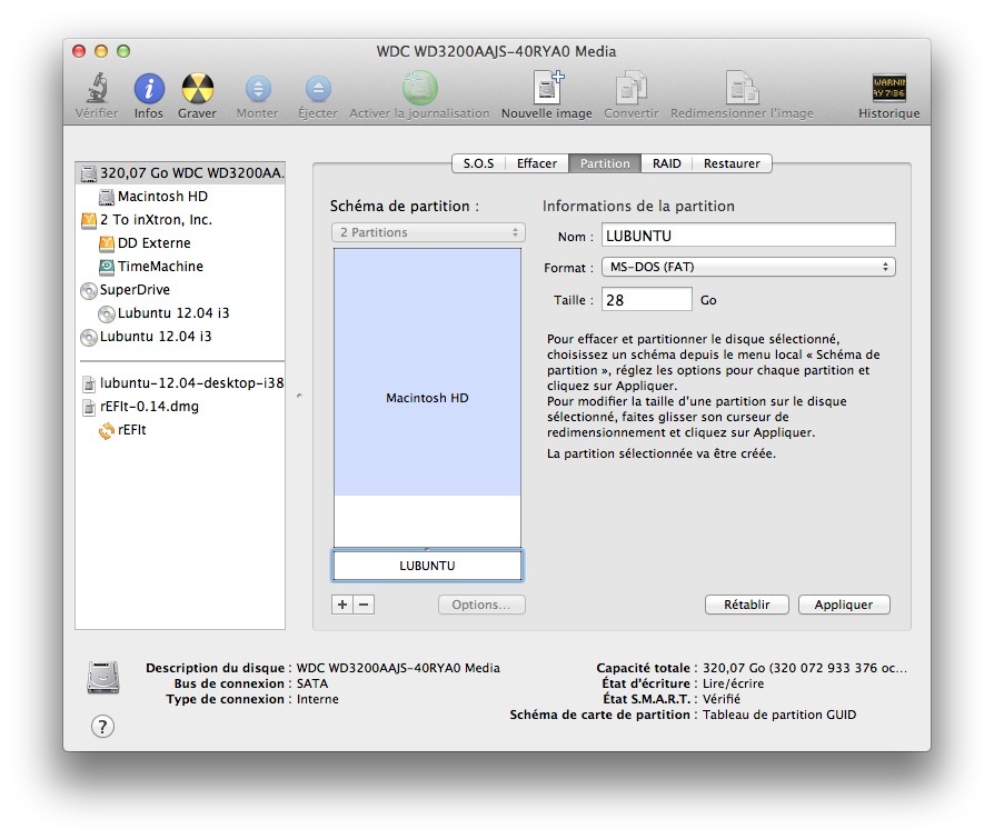 Partitionner son disque dur pour installer Lubuntu