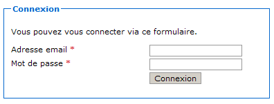 Formulaire de connexion