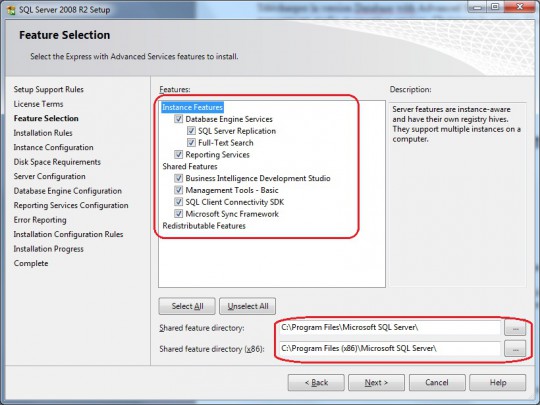 Sélection des features