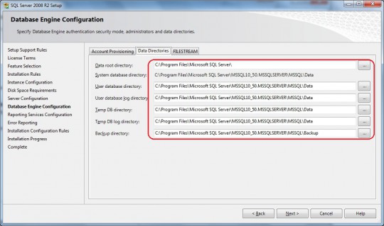 Modifiez les répertoires