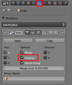 Le Clipping va forcer les points à rester à droite