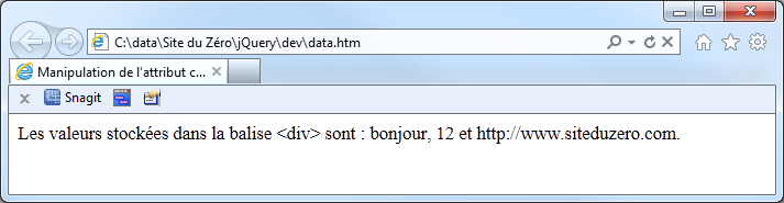 Le code exécuté dans le navigateur