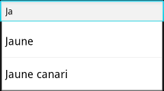 L'autocomplétion en marche