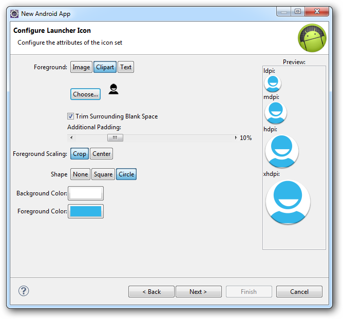 Cet outil facilite la création d'icônes